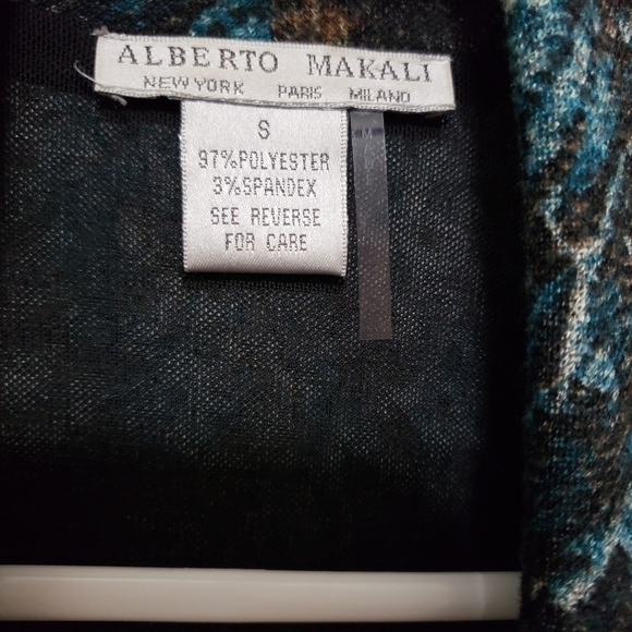 Alberto Makali Paisley Tie Front Cardigan Sweater, Size S - Picture 10 of 11